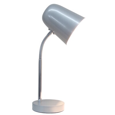 Simple Designs Sleek Essentials LED Desk Lamp, 15.28, Silver (LD1075-SLV)