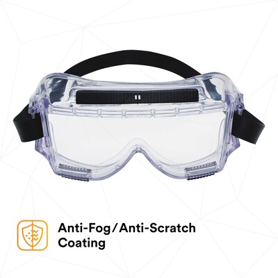3M Centurion 454 Anti-Scratch Safety Goggles, Wraparound Frame, Clear Lens, 10/Carton (40305-00000-10)