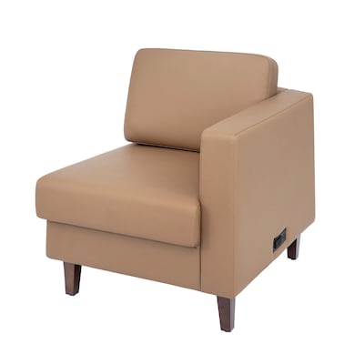 Flash Furniture Hercules Artemis LeatherSoft Right Arm Reception Chair, Cognac (ZB8921CRACOGNAC)