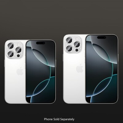SaharaCase Ultra-Strong Camera Lens Protector for Apple iPhone 16 Pro and 16 Pro Max, Glisten, 2/Pack (ZD00165)