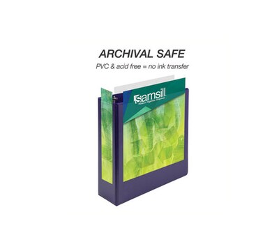 Samsill Earths Choice 3 3-Ring View Binder, Purple, 2/Pack (SAMU86808)