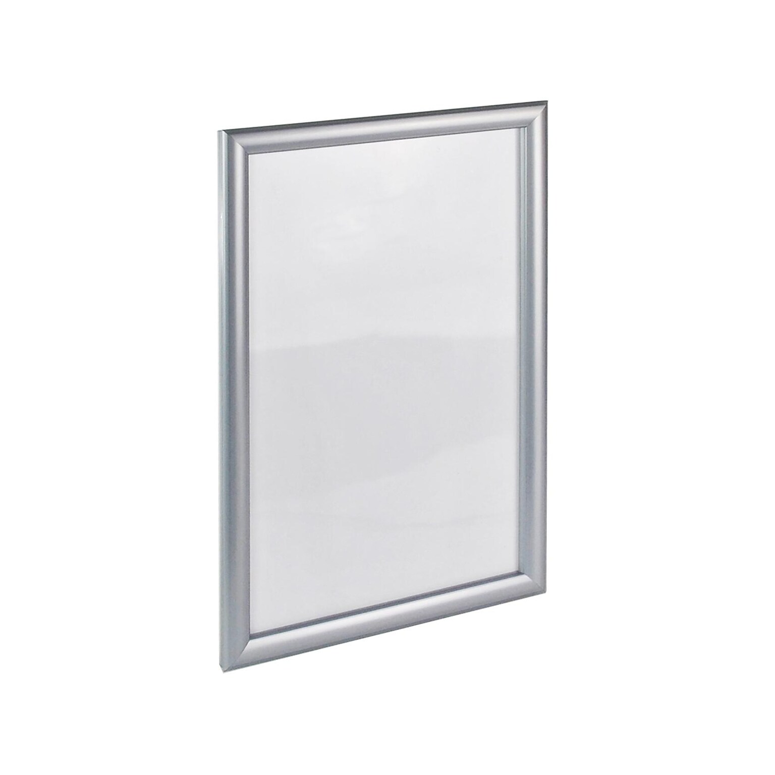 Azar Poster Holder, 11 x 17, Wall Mounted, Silver Plastic (300340-SLV-2PK)