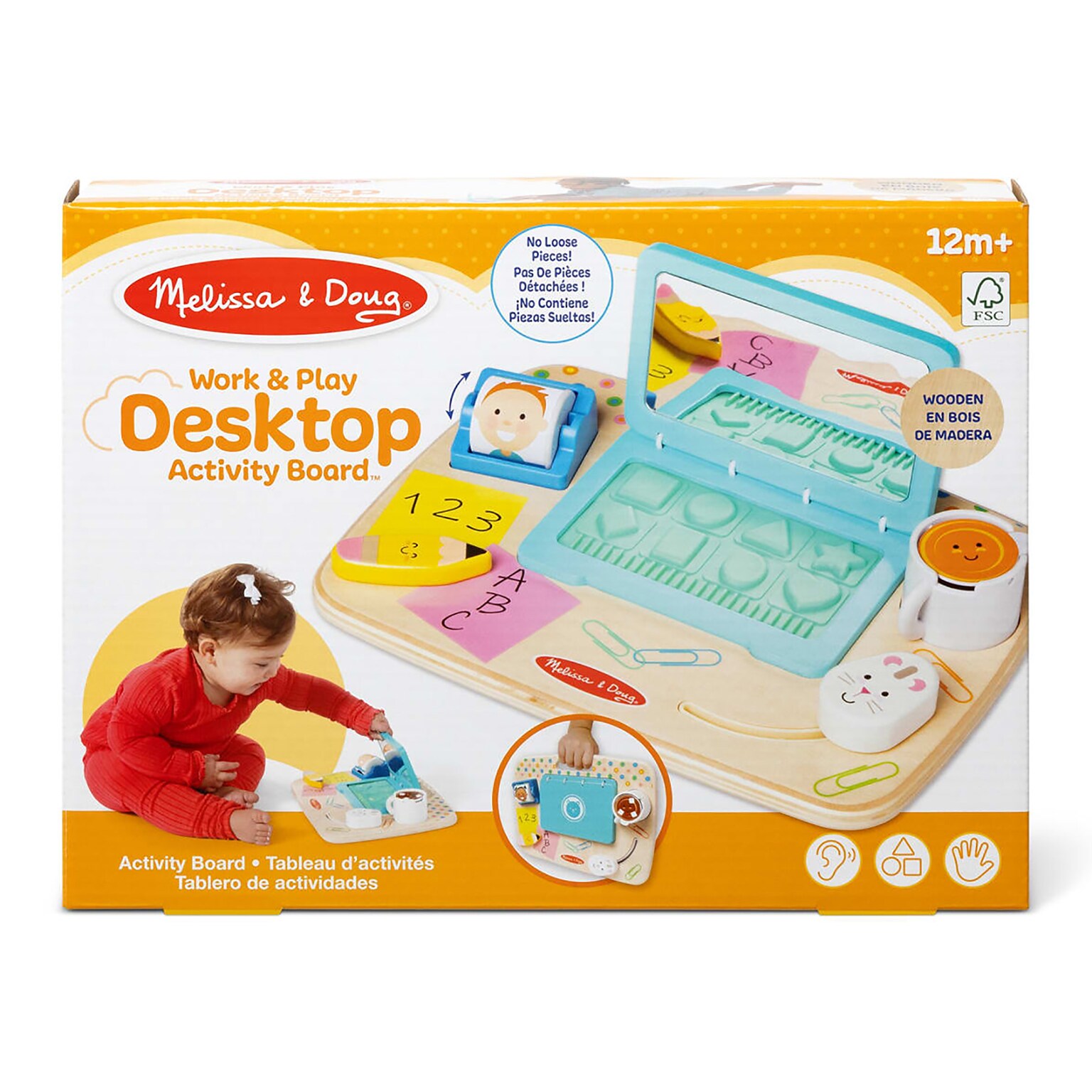 Melissa & Doug Work & Play Desktop Activity Board, Multicolored (LCI30753)