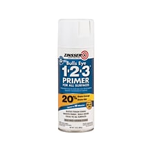 Zinsser Bulls Eye 1-2-3 Water-Based Primer for All Surfaces, White, 13 oz., 6/Pack (2008)