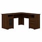 Bush Furniture Cabot 60"W L Shaped Computer Desk, Modern Walnut (WC31030-03K)