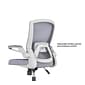 RAYNOR GROUP ION Fabric Task Chair, Gray/White (ION-WH-GRY)