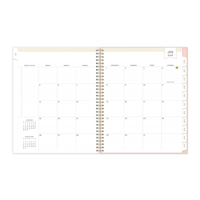 2026-2027 Blue Sky Day Designer Floral Cream 8" x 11" Academic Year Weekly & Monthly Planner, Plastic Cover (161592)