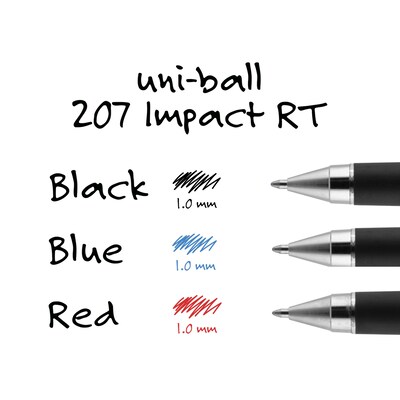 uni-ball 207 Impact RT Gel-Ink Pen Refill, Bold Tip, Blue Ink, 2/Pack (65874PP)