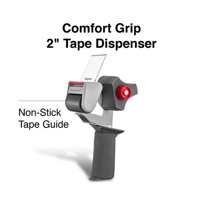 Staples Comfort Grip 2" Packing Tape Dispenser, Gray (CW56468)