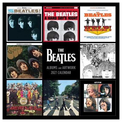 2027 TF Publishing The Beatles: Albums 12 x 12 Monthly Wall Calendar, Multicolored (27-1101)