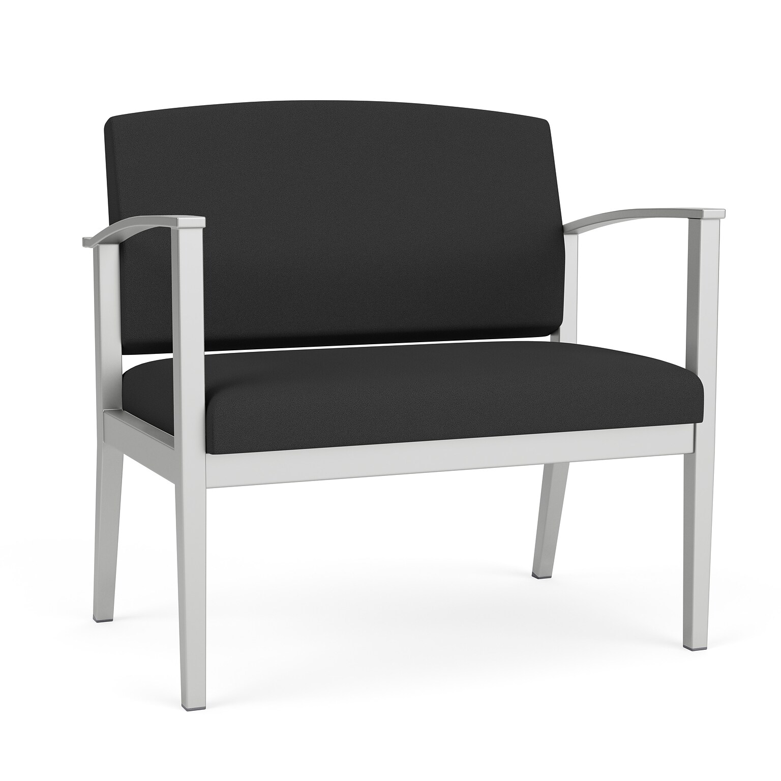 Lesro Amherst Steel Fabric Bariatric Guest Chair, Open House Graphite/Silver (AS1401.SSV-01OHGP)