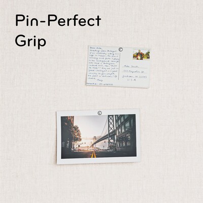 U Brands Linen Bulletin Board, Wood Frame, 6' x 4' (4897U00-01)