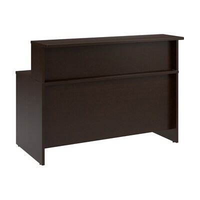 Bush Business Furniture Arrive 60W Reception Desk with Shelf, Mocha Cherry (ARV001MR)