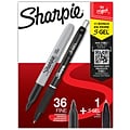 Sharpie Permanent Markers, Fine Tip, Black, 36/Pack (1884739)