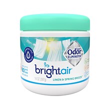 Bright Air Super Odor Eliminator Air Freshener Gel, Linen & Spring Breeze Scent (901046)