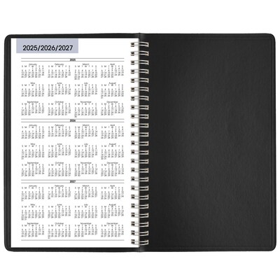 2026 AT-A-GLANCE DayMinder 5" x 8" Weekly Appointment Book, Faux Leather Cover, Black (G200-00-26)
