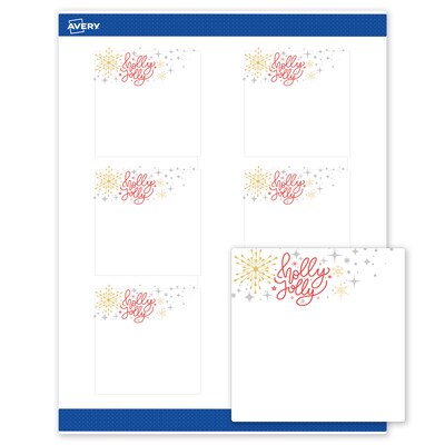 Avery Square Multipurpose Labels, 3 x 3, White, 60/Pack (19479370423)