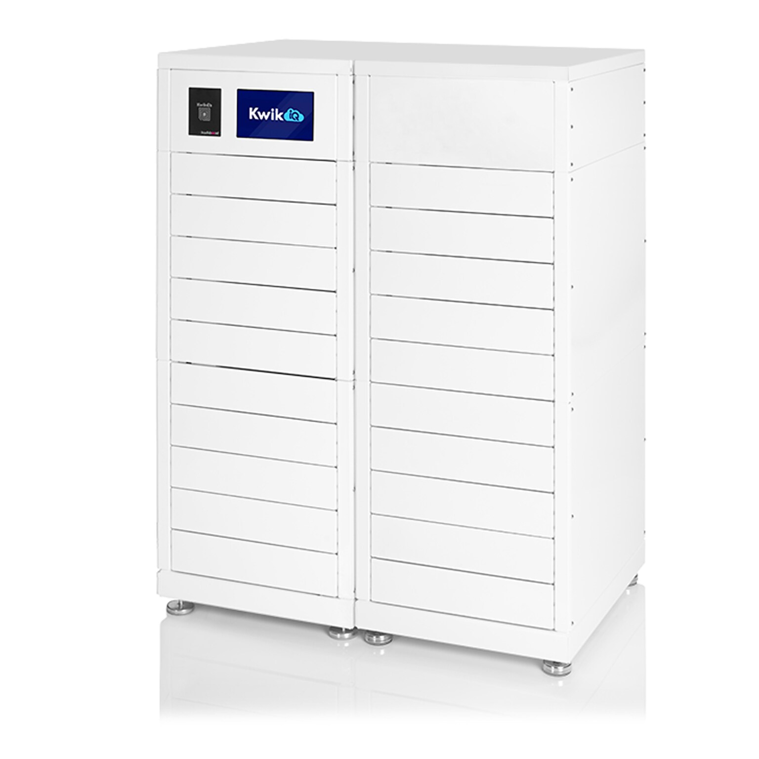 Luxor Kwik IQ Pro Lockable 20-Unit Electronics Storage Cabinet, White Steel (KBSL108)