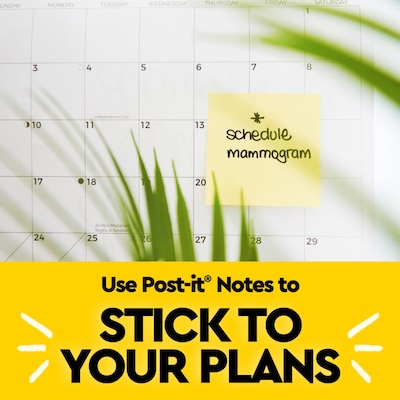 Post-it Pop-up Notes, 3" x 3", Canary Collection, 100 Sheet/Pad, 24 Pads/Pack (R33024VAD)