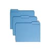 Smead File Folder, 1/3-Cut Tab, Letter Size, Blue, 100/Box (12043)