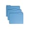 Smead File Folder, 1/3-Cut Tab, Letter Size, Blue, 100/Box (12043)