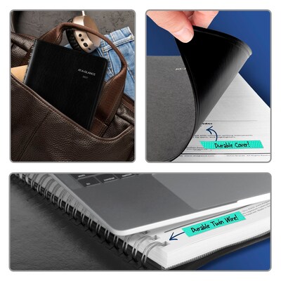 2027 AT-A-GLANCE DayMinder 5" x 8" Daily Appointment Book, Faux Leather Cover, Black (SK44-00-27)