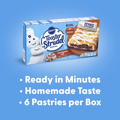 Pillsbury Toaster Strudel, Cinnamon Roll, 11.7 oz, 36/Pack (600-04144)