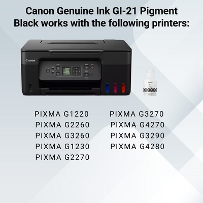 Canon GI-21 Pigment Black Standard Yield Ink Bottle (4526C001)