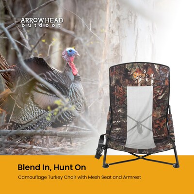 Arrowhead Outdoor Low-Profile Turkey Hunting Outdoor Chair, Camouflage (TSRTKKS0348U)