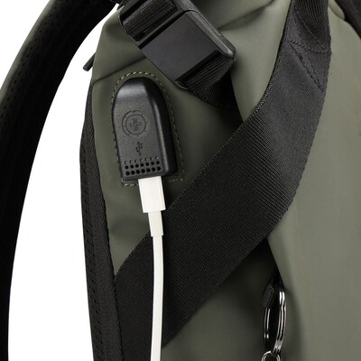 SwissDigital LAMONE Laptop Backpack, Medium, Dark Green (SD1681-23)