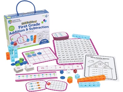 Learning Resources Skill Builders! First-Grade Addition & Subtraction Activity Set (LER1238)