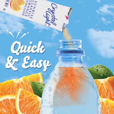 Crystal Light On-The-Go Sugar Free Sunrise Classic Orange Powdered Drink Mix, 0.16 Oz., 30 Packets/Box (GEN00504)