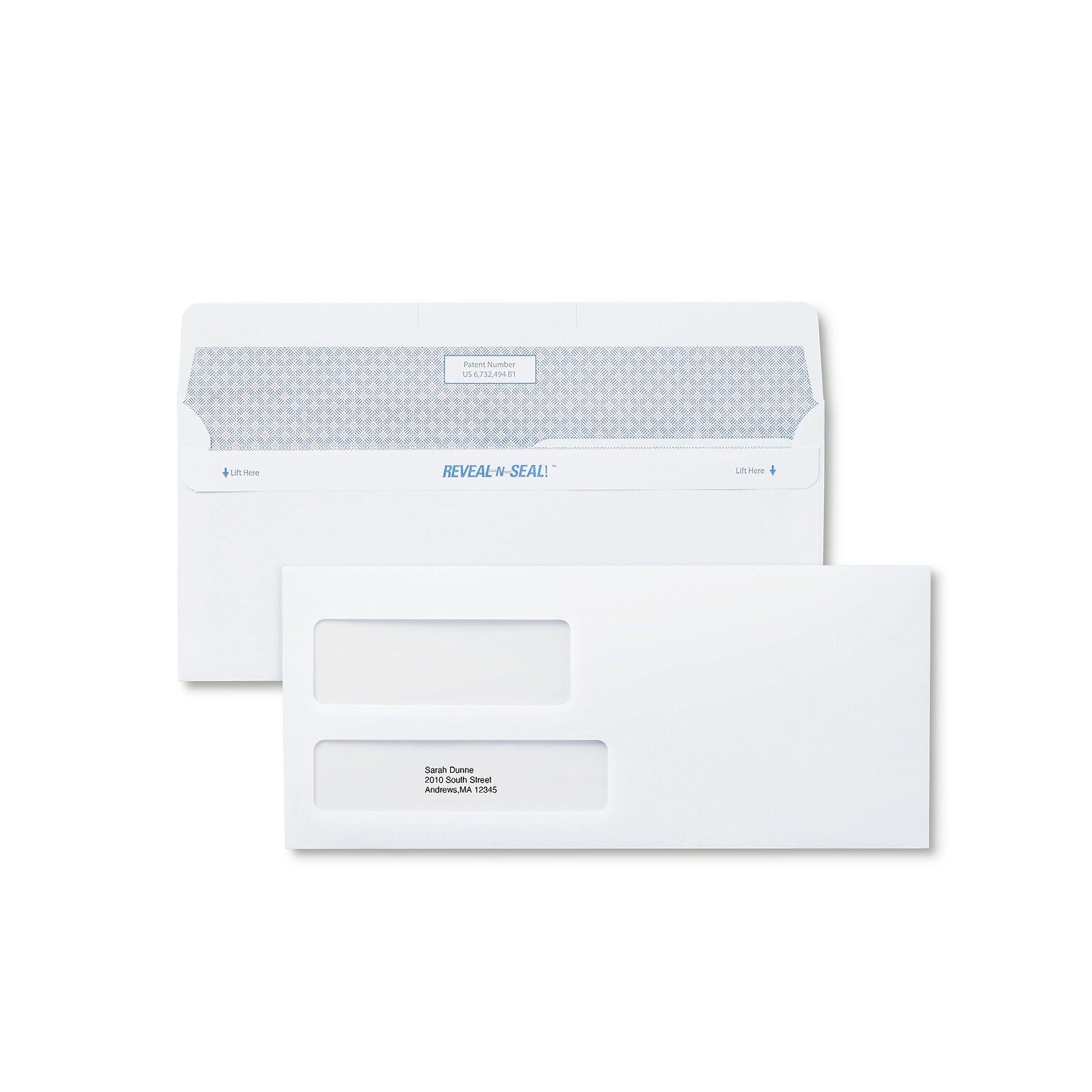 Staples Reveal-N-Seal Security Tinted #9 Business Envelopes, 3 7/8 x 8 7/8, White, 500/Box (SPL1775861)