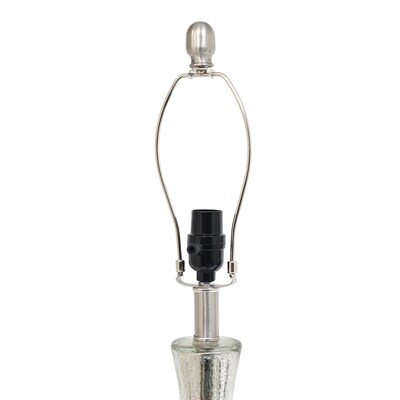 Lalia Home Speckled Mercury Tear Drop Table Lamp with Fabric Shade, White (LHT-5004-MR)