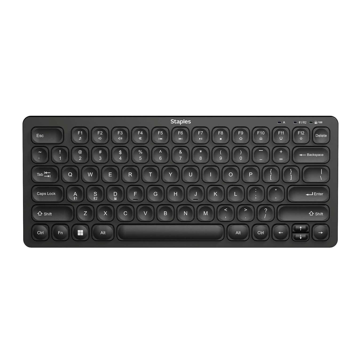 Staples TECH Mini Slim Wireless Keyboard, Black (ST63016)