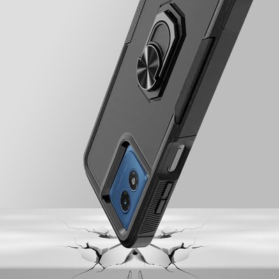 SaharaCase Raider Series Rugged Case for Motorola Moto G Play, Shock Absorbing, Scorpion Black (CP00559)