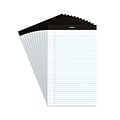 Staples Notepads, 8.5 x 14 (legal), Wide Ruled, White, 50 Sheets/Pad, Dozen Pads/Pack (ST57342)