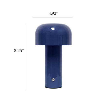 Simple Designs Mushroom Magic LED Table Lamp, Blue (LD1070-BLU)
