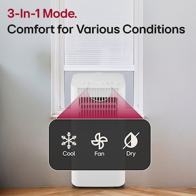 LG 115-Volt 8000 BTU (6000 BTU DOE) Portable Air Conditioner with Remote, White (LP0626PWF)