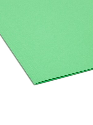 Smead FasTab Hanging File Folders, 1/3-Cut Tab, Letter Size, Green, 20/Box (64098)