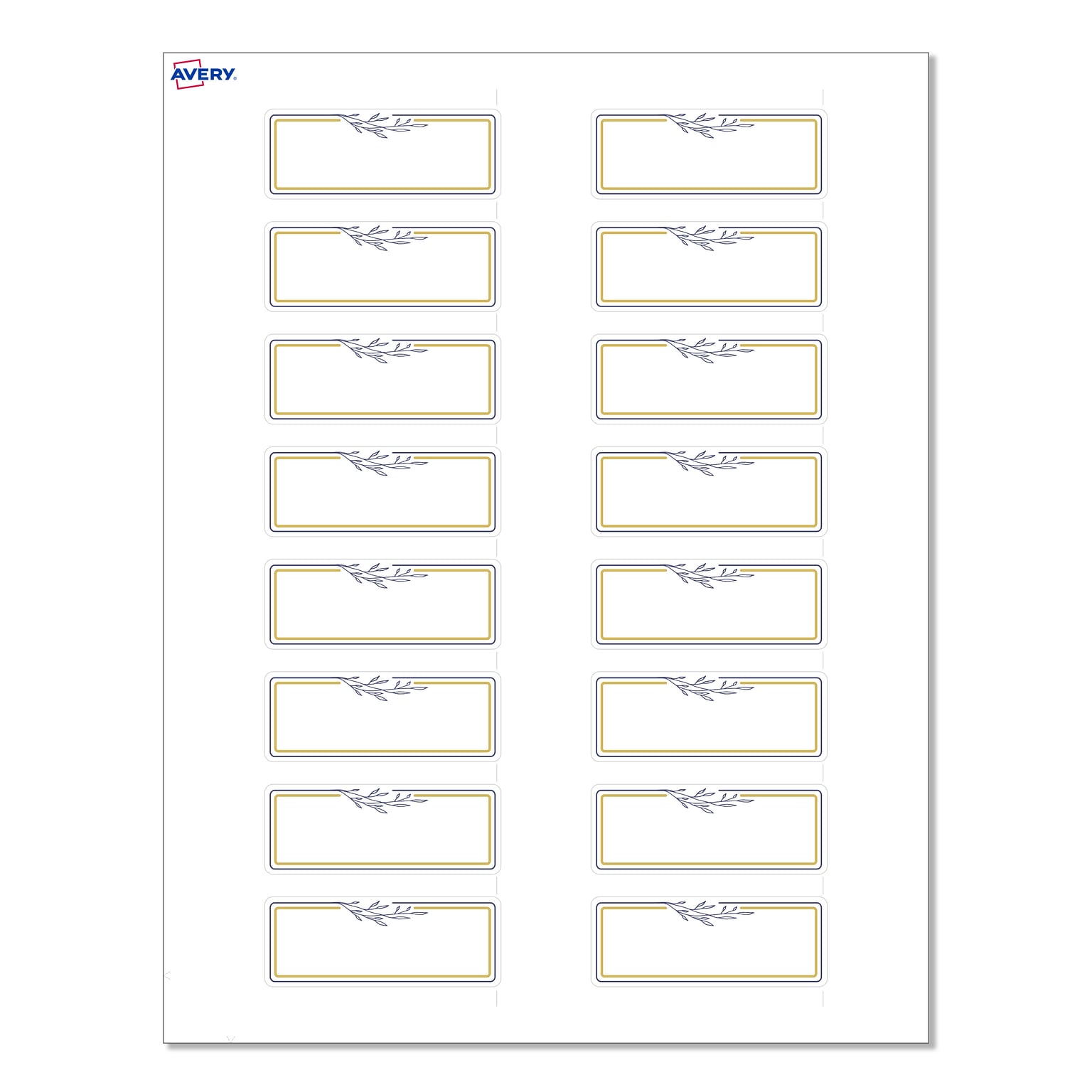 Avery Laser/Inkjet Rectangle Multipurpose Labels, 1 x 2-5/8, White, 160/Pack (S00D2X)