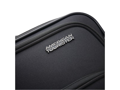 American Tourister 4 Kix 2.0 Polyester 4-Wheel Spinner Luggage, Black (142354-1041)