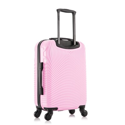 DUKAP Inception 22.04" Hardside Suitcase, 4-Wheeled Spinner, TSA Checkpoint Friendly, Pink (DKINC00S-PNK)