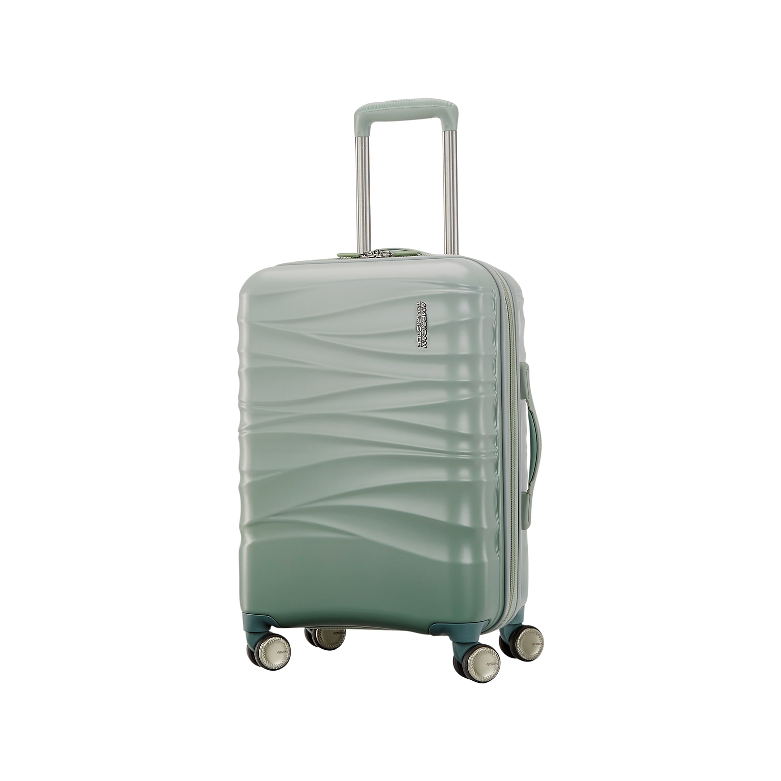 American Tourister Cascade 22 Hardside Carry-On Suitcase, 4-Wheeled Spinner, Sage Green (143244-2017)