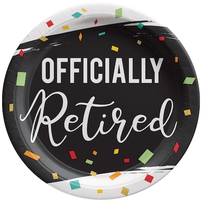 Party City Officially Retired 7 Paper Plates, Multicolored, 8 Plates/Pack (AM540043-ST)