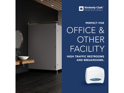 Kimberly-Clark Professional Jumbo Roll Toilet Paper Dispenser with Stub Roll, White (09508)