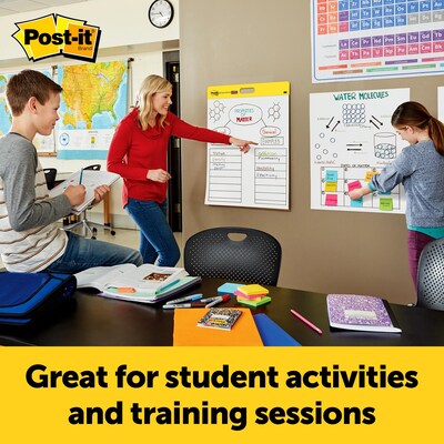 Post-it Super Sticky Wall Easel Pad, 20 x 23, 20 Sheets/Pad, 2 Pads/Pack (566)