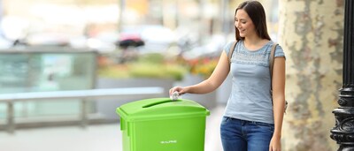 Alpine Industries Polypropylene Recycling Bin, 23 Gallon, Lime Green , 3/Pack (ALP4778-4-LGRN-3)