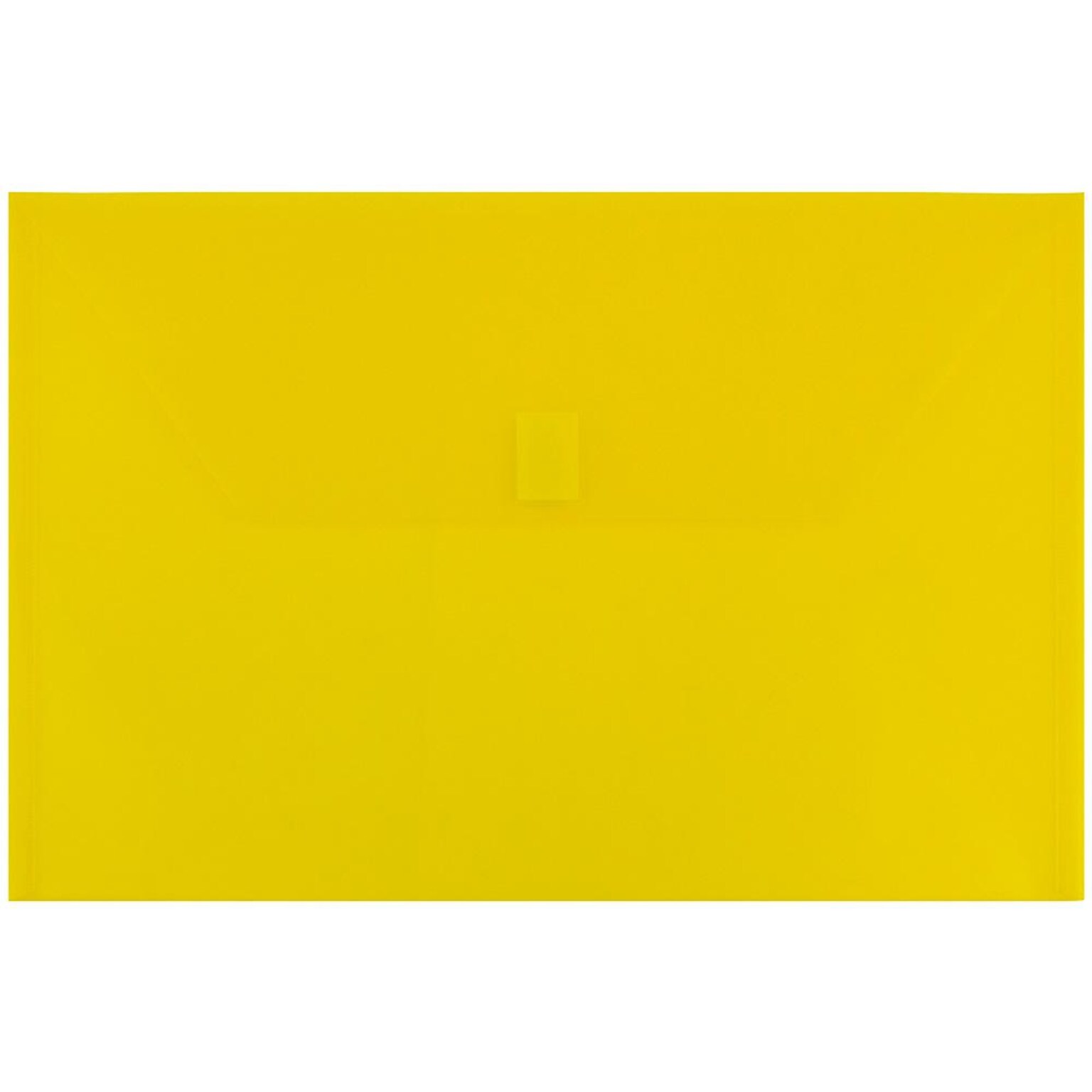 JAM Paper Premium Plastic Document File, Legal, Yellow, 3/Pack (235828262X3)