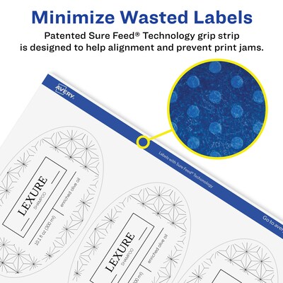Avery Laser/Inkjet Oval Multipurpose Labels, 4.25" x 3.25", White, 60 Labels/Pack (94059)